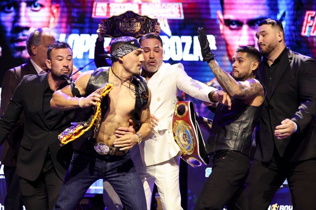 Teofimo Lopez Slaps Arnold Barboza Jr During Heated Face-Off, Dubs Himself The 'Giant Slayer'