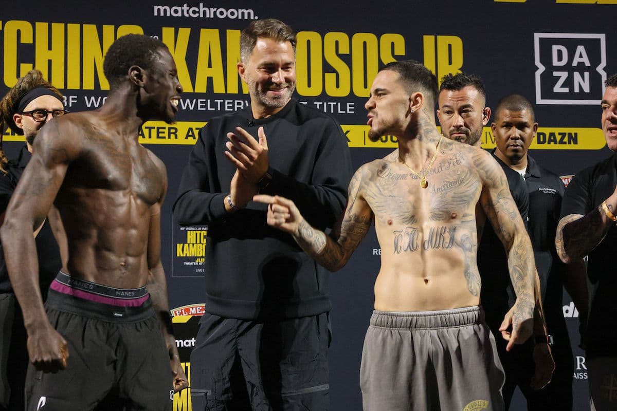 Photos: Richardson Hitchins, George Kambosos - Fiery Weigh-In