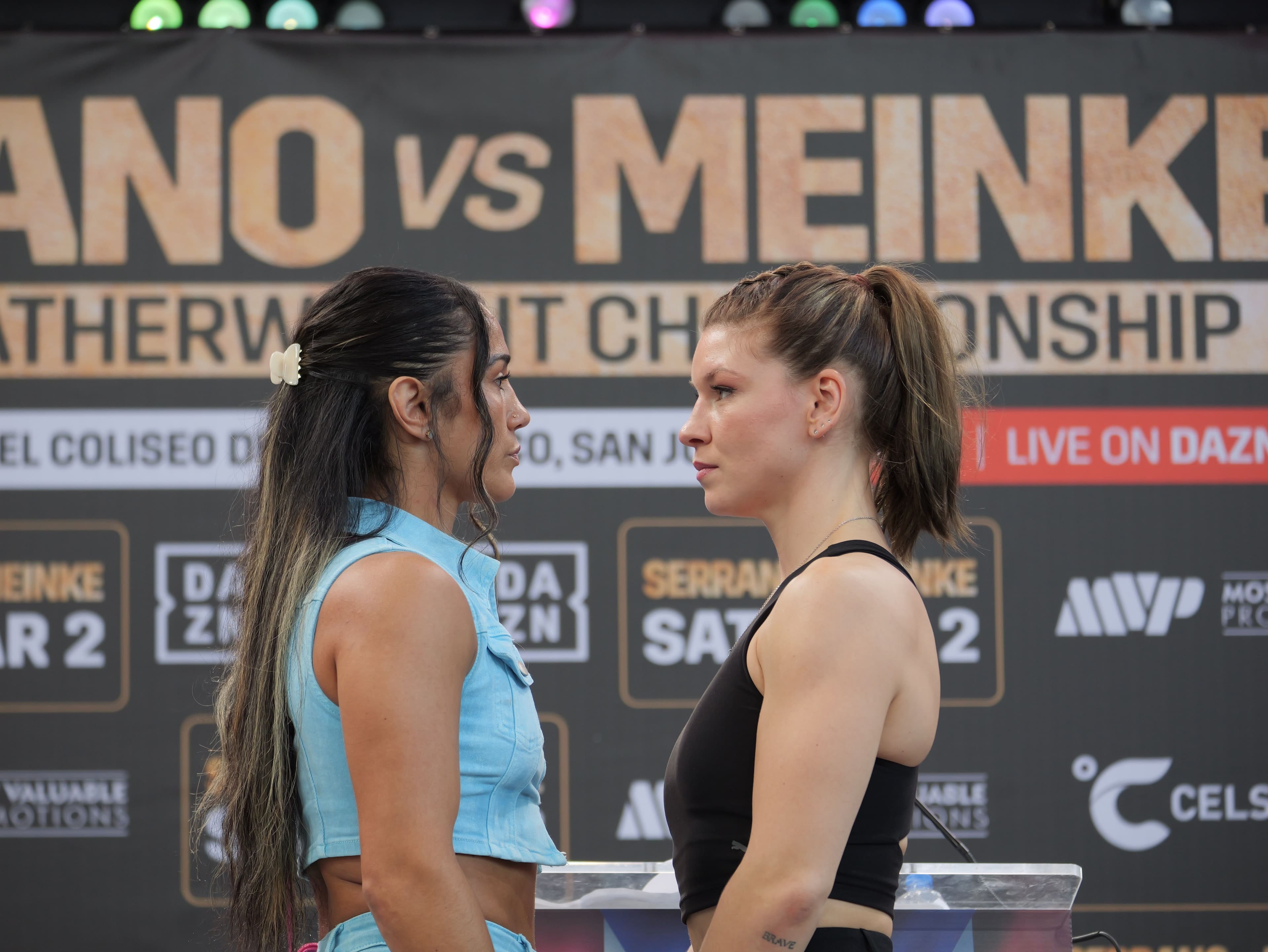 Amanda Serrano and Nina Meinke face off in Puerto Rico ahead of their March 2 clash