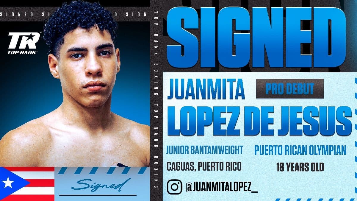Juanmita Lopez, son of former Puerto Rican titlist, inks promotional deal with Top Rank