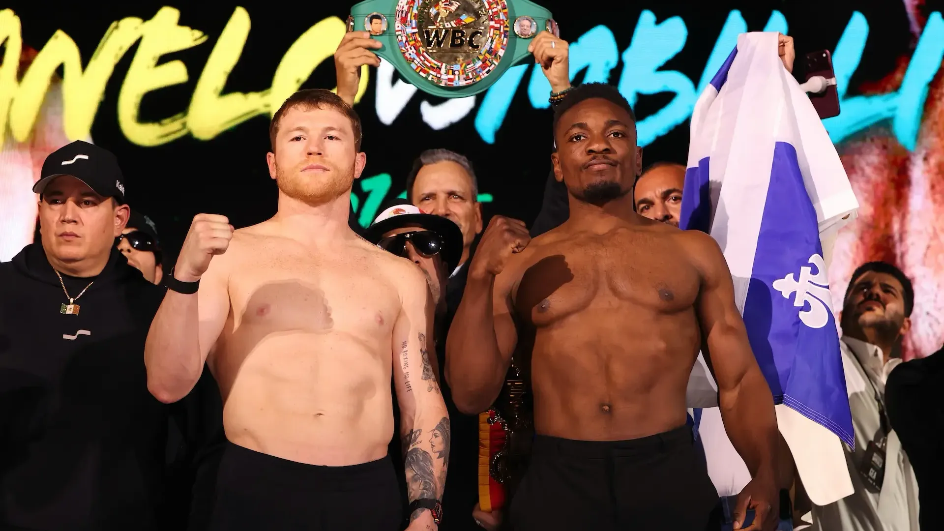 Canelo, Mbilli make weight for WBC 168-pound title fight