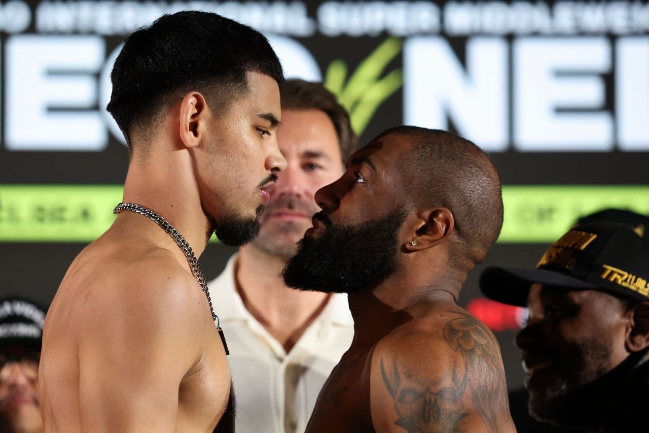 Photos: Diego Pacheco, Steven Nelson - Both Get Heated During Weigh-In