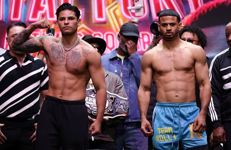 Ryan Garcia Weighs Career-High 146.8 Pounds For Times Square Fight With 'Rolly' Romero