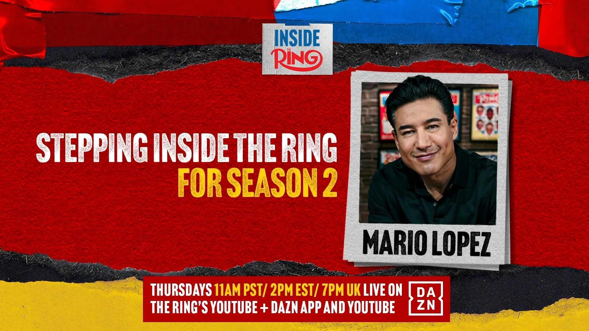 Mario Lopez New Host For Season Two Of ‘Inside The Ring’