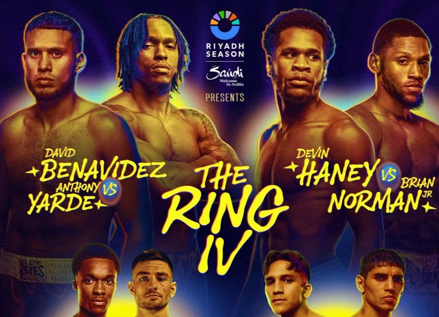 Benavidez-Yarde, Haney-Norman Top 'Ring IV’ Nov. 22 In Saudi Arabia