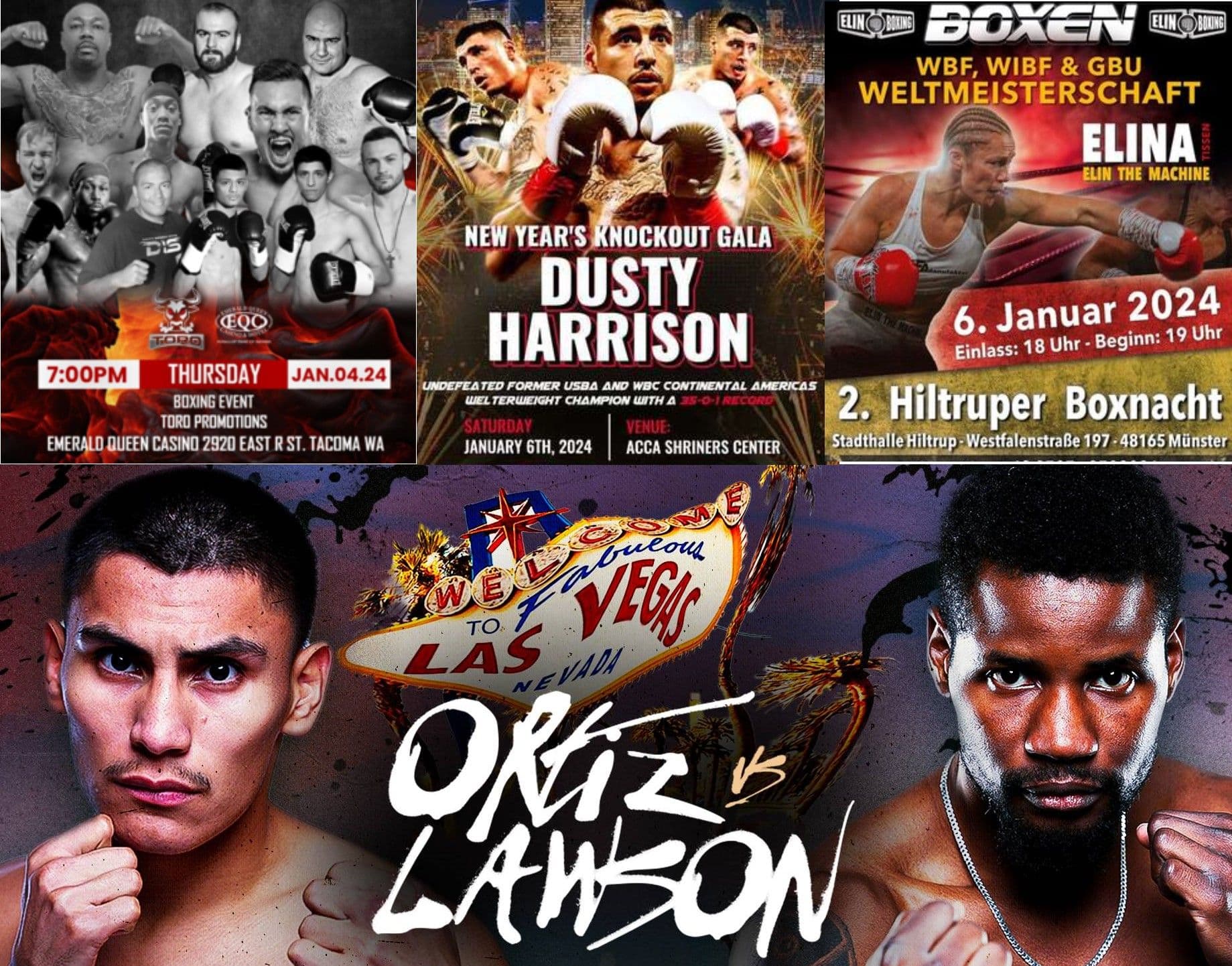 Fight Night Program – Week of Jan. 4-10