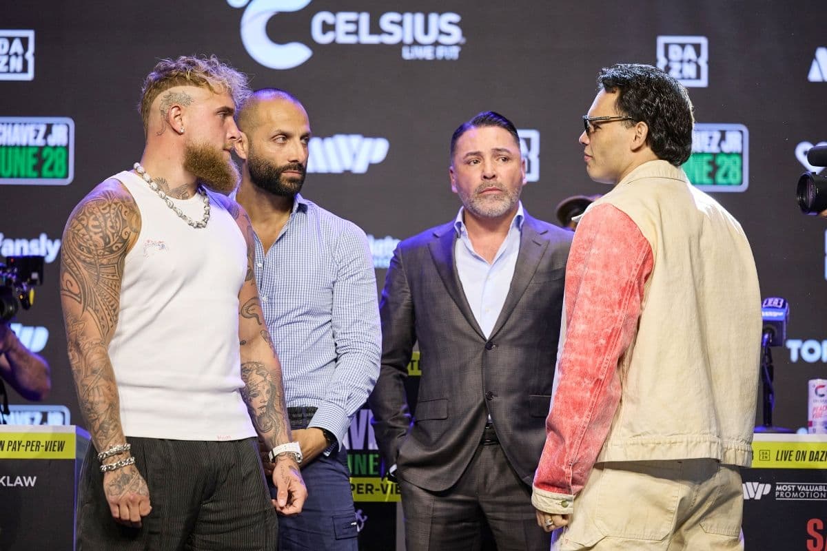 Photos: Jake Paul, Chavez Jr. - Face To Face at LA Presser