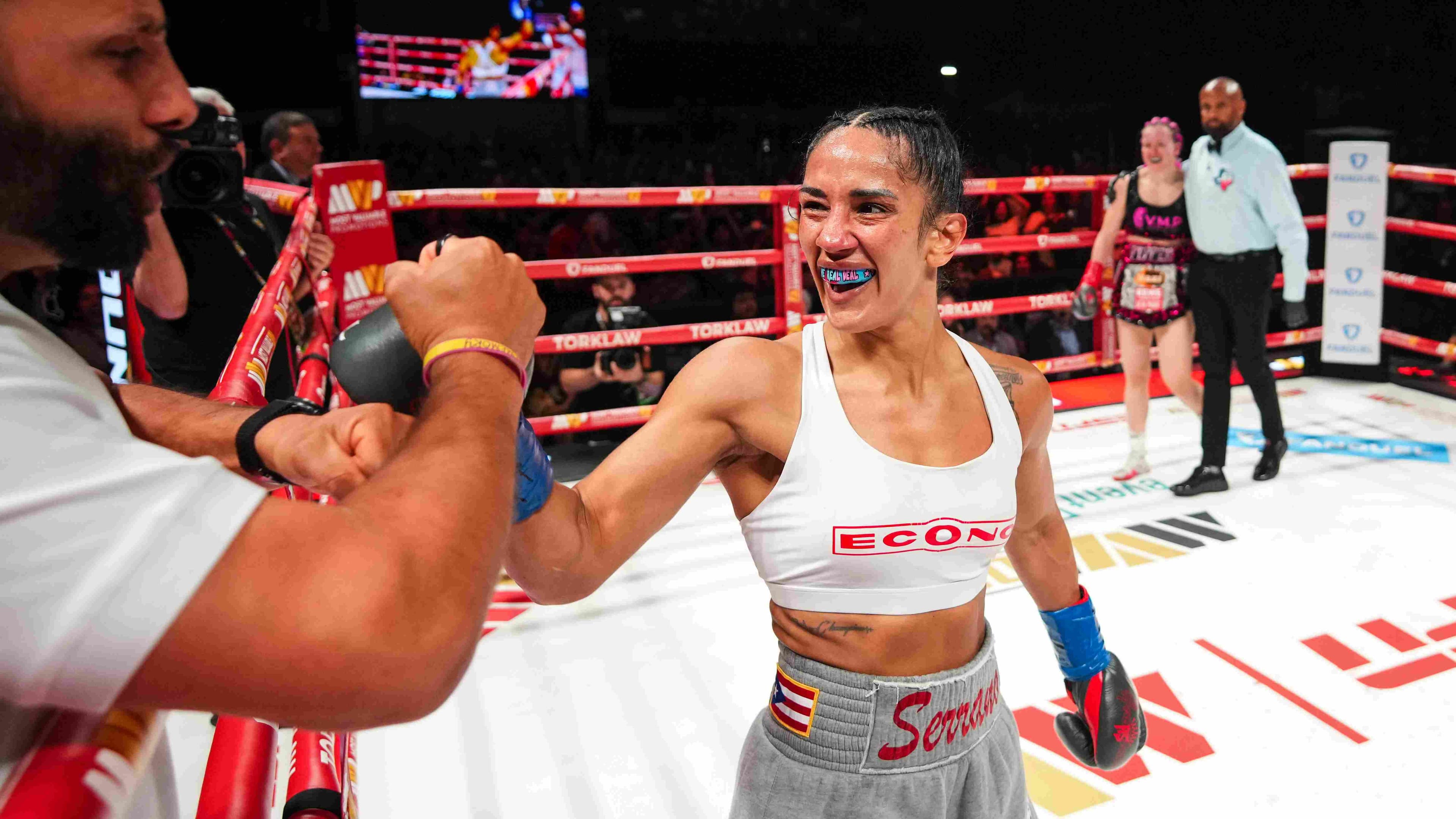 Serrano savors the moment after record-equaling stoppage