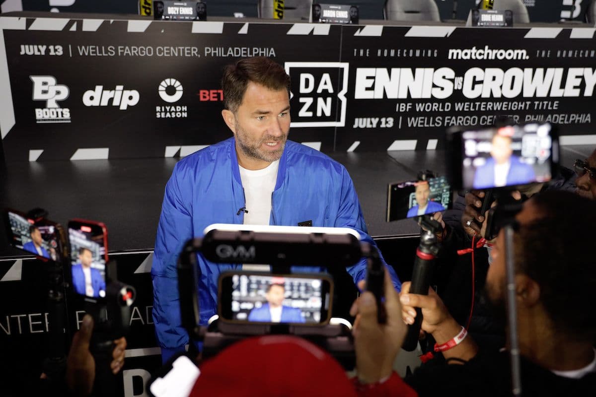 Eddie Hearn is looking at around 14,000 at the Wells Fargo for Ennis-Avanesyan in Philly