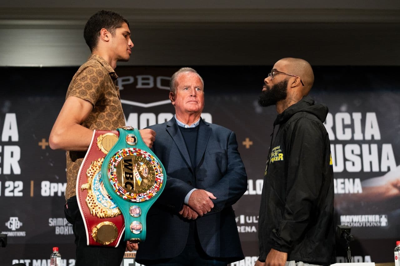 Photos: Sebastian Fundora, Chordale Booker - Face To Face at Final Presser