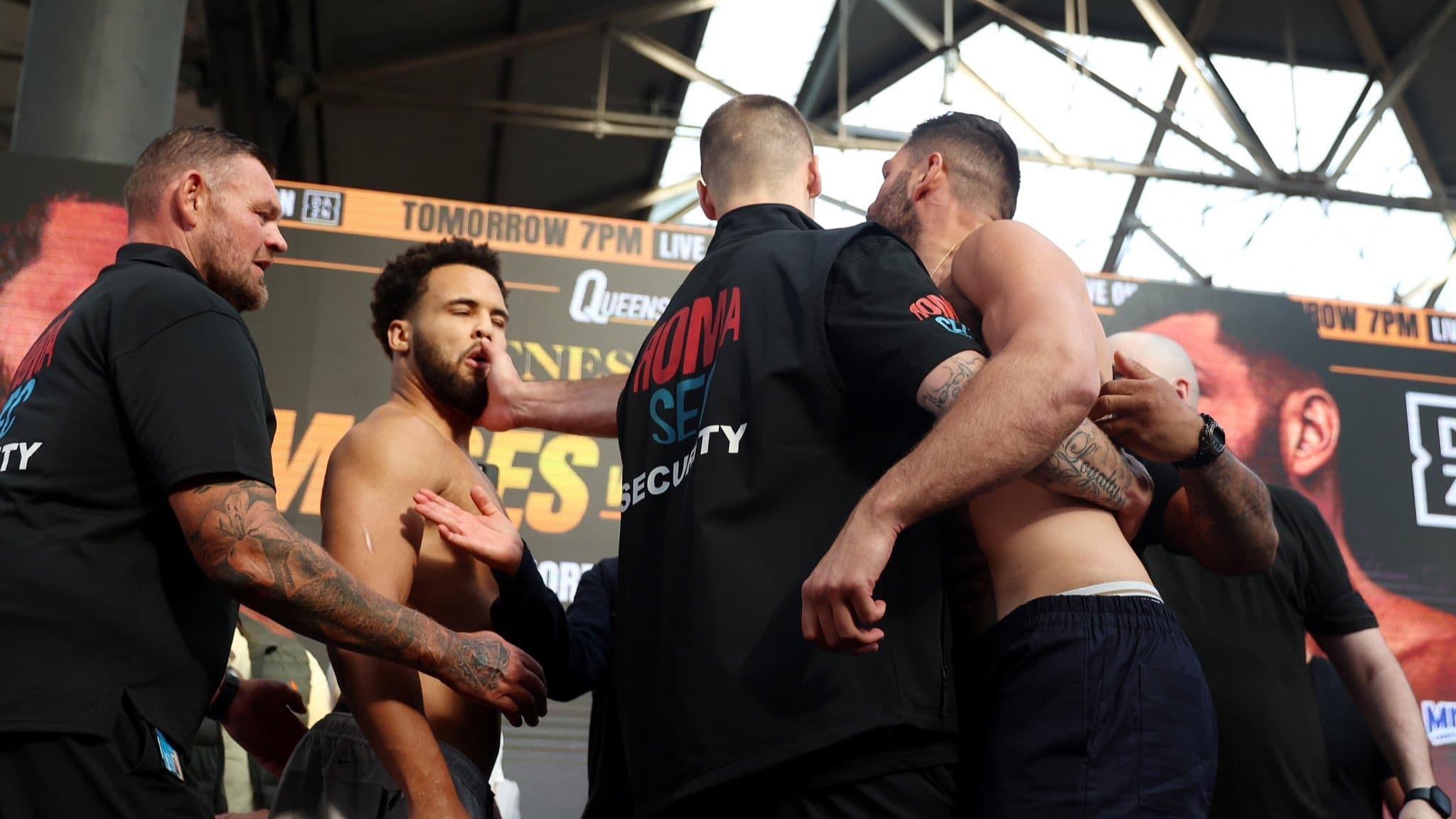 Tensions boil over as Hrgovic slaps Itauma at weigh-in